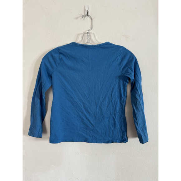 Mini Boden Girls Frog And Dragon Fly Zipper Blue Long Sleeve Top, Size 8/9 Y - Picture 5 of 5